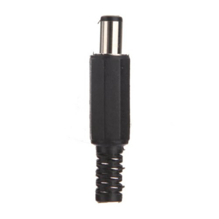 CONECTOR DC JACK MACHO 5,5X2,1MM SOLDAR CORTO