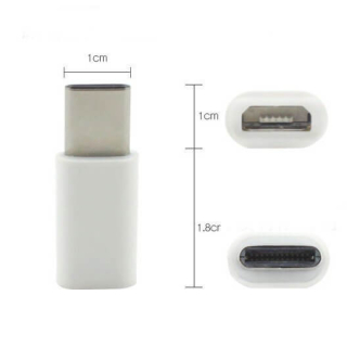 MINI CONVERSOR MICROUSB A USB 3.1 TIPO C (BLANCO)