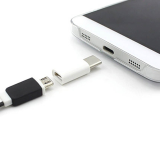 MINI CONVERSOR MICROUSB A USB 3.1 TIPO C (BLANCO)