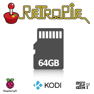 MICROSD CON RETROPIE ARCADE CONFIGURADA PARA RASPBERRY PI (64GB)