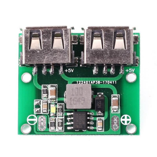 MODULO DC STEP-DOWN 9V~24V CONVERSOR 5V 3A DOBLE SALIDA USB-A/H