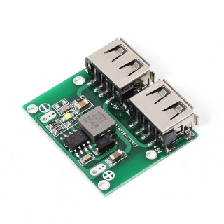 MODULO DC STEP-DOWN 9V~24V CONVERSOR 5V 3A DOBLE SALIDA USB-A/H