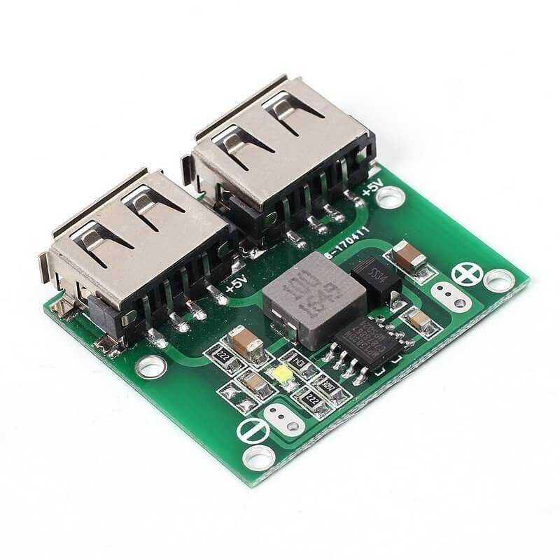 MODULO DC STEP-DOWN 6V~26V CONVERSOR 5V 3A DOBLE SALIDA USB-A/H
