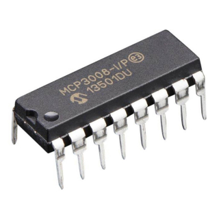 MCP3008-I/P CONVERSOR ADC 8 CANALES 10 BITS SPI