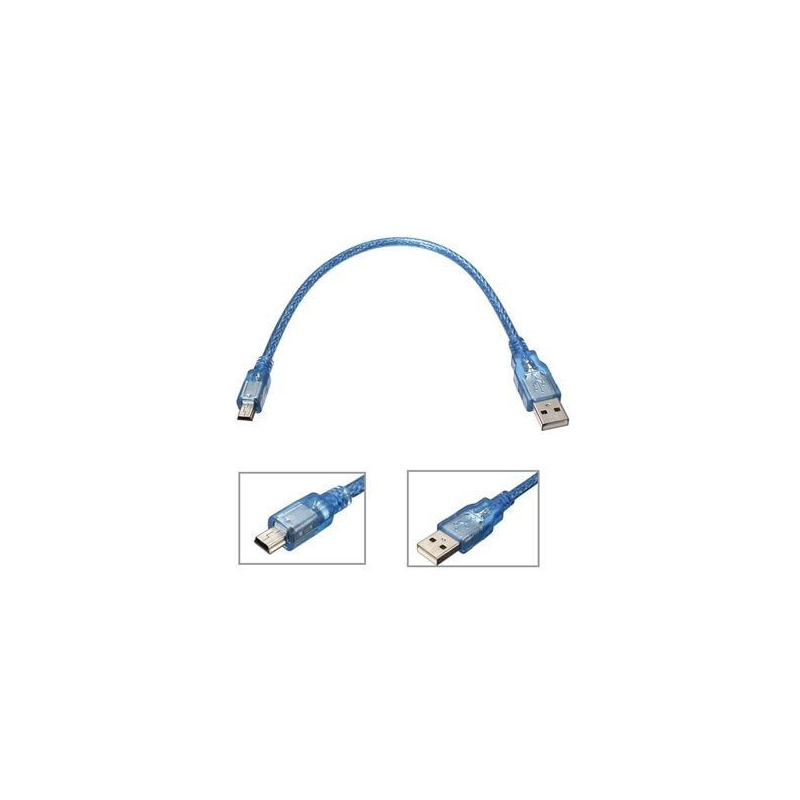 MINI CABLE USB A MINIUSB 30CM PARA ARDUINO NANO MICRO NODEMCU