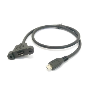 EXTENSOR CONECTOR MICRO-USB-A/H MONTAJE PANEL 30CM