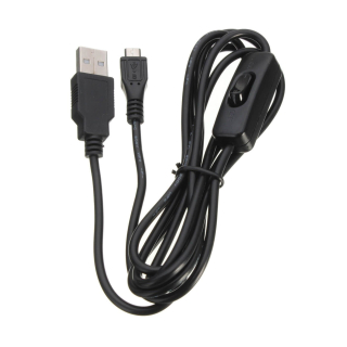 CABLE ALIMENTACION USB CON INTERRUPTOR ON/OFF - COMPATIBLE RASPBERRY PI