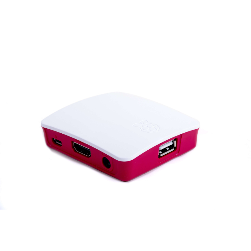 CAJA OFICIAL RASPBERRY PI 3 A+ FRAMBUESA/BLANCO