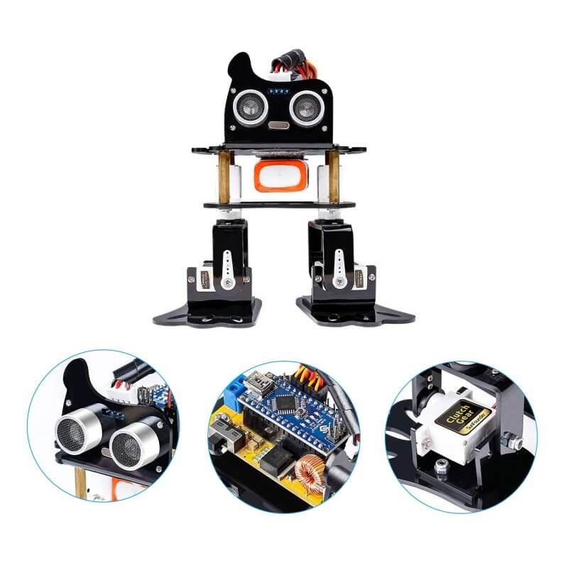 SLOTH KIT ROBOT BIPEDO 4-DOF CON ARDUINO NANO STEM - tiendatec.es