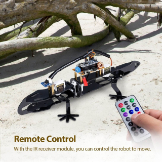 KIT ROBOT 3-DOF LIZARD CON CONTROL REMOTO - ARDUINO NANO STEM