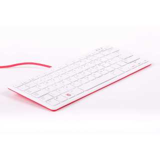 KIT COMBO TECLADO+RATON OFICIAL RASPBERRY PI (ROJO/BLANCO)