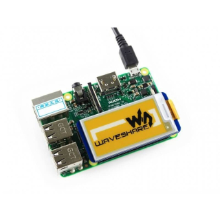 PANTALLA E-PAPER 2,13" 212x104 HAT AMARILLO/NEGRO/BLANCO PARA RASPBERRY PI