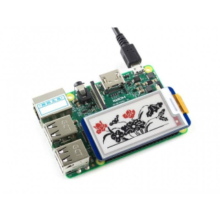 PANTALLA E-PAPER 2,13" 212x104 HAT ROJO/NEGRO/BLANCO PARA RASPBERRY PI