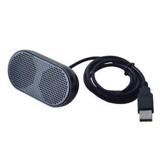 MINI ALTAVOZ EXTERNO ESTEREO POR USB NEGRO