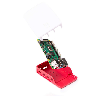 CAJA OFICIAL ROJO/BLANCO RASPBERRY PI 4