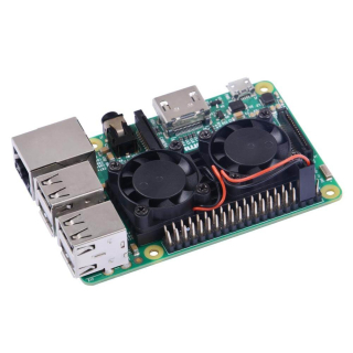 DISIPADOR DOBLE VENTILADOR PARA RASPBERRY PI