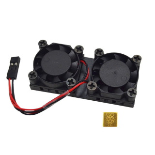 DISIPADOR DOBLE VENTILADOR PARA RASPBERRY PI