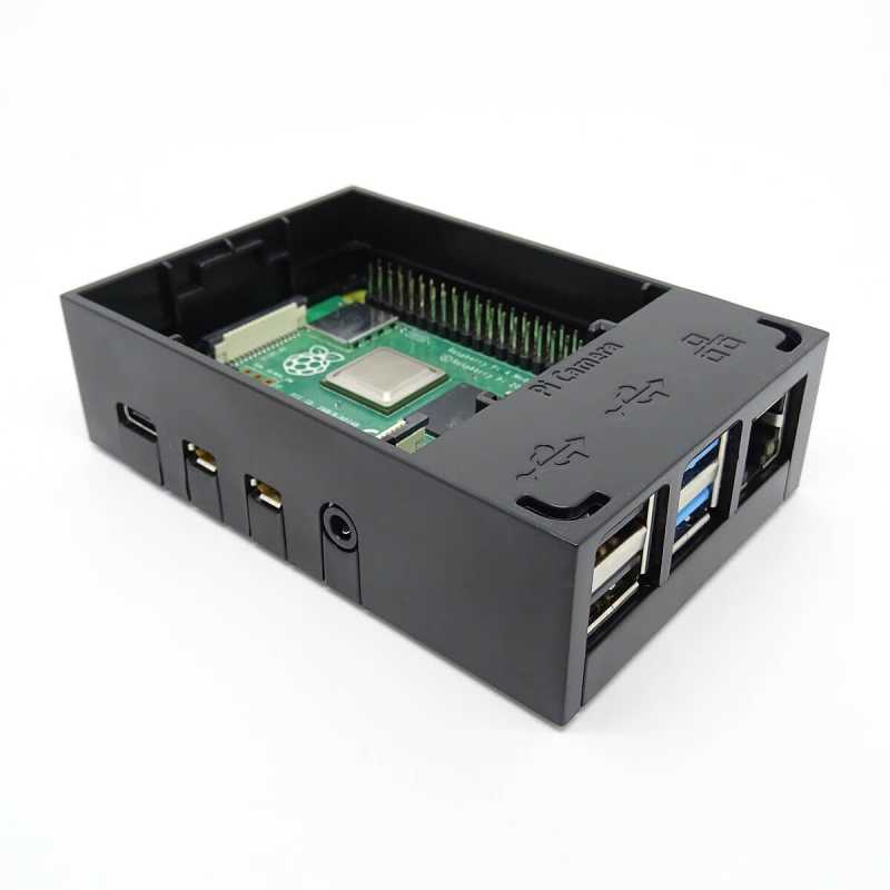 CAJA PREMIUM NEGRA PARA RASPBERRY PI 4
