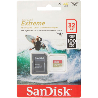 SANDISK EXTREME MICROSDHC 32GB CLASS10 U3 A1 V30 100MB/S