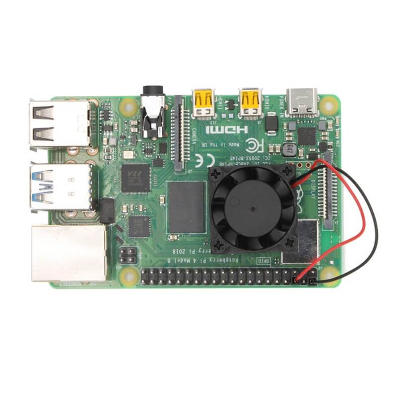 KIT VENTILADOR Y DISIPADORES PARA RASPBERRY PI 4 tiendatec.es Carcasa de disipador térmico Raspberry Pi 4 con ventilador