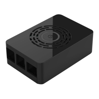 CAJA NEGRA CON BOTON ON/OFF INTEGRADO PARA RASPBERRY PI 4