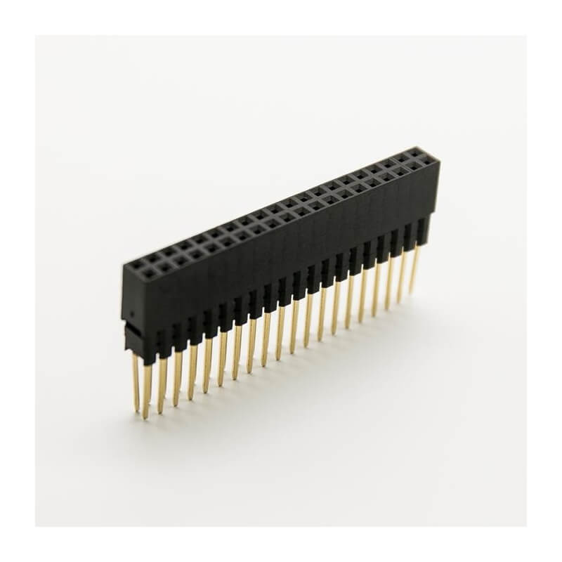 Conector 2x20 Hembra Smd Para Raspberry 2.54mm 3a 15mm | Meses Sin Interés