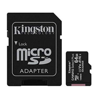 KINGSTON CANVAS SELECT PLUS MICROSDXC 64GB CLASS10 UHS-I A1 100MB/S