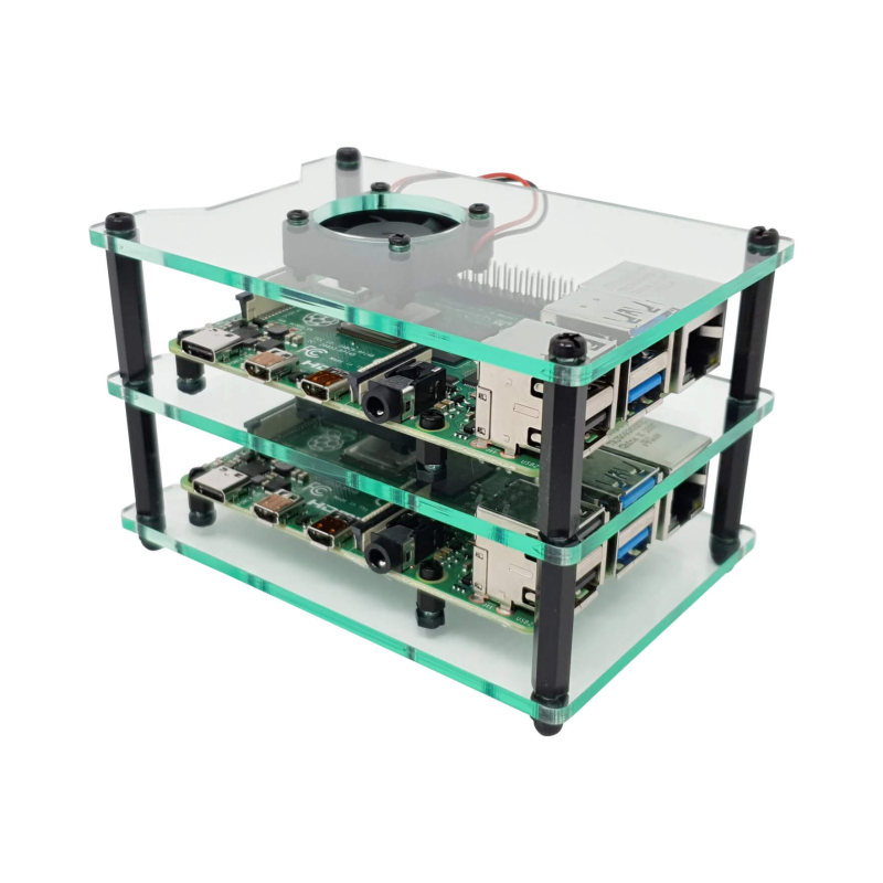 TORRE CLUSTER CON VENTILADORES PARA RASPBERRY PI