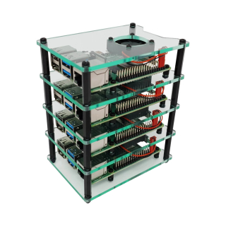 TORRE CLUSTER CON VENTILADORES PARA RASPBERRY PI