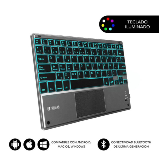 SUBBLIM TECLADO BACKLIT BLUETOOTH CON TOUCHPAD