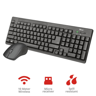 NGS TV Warrior, QWERTY, PT clavier RF sans fil Portuguais Noir