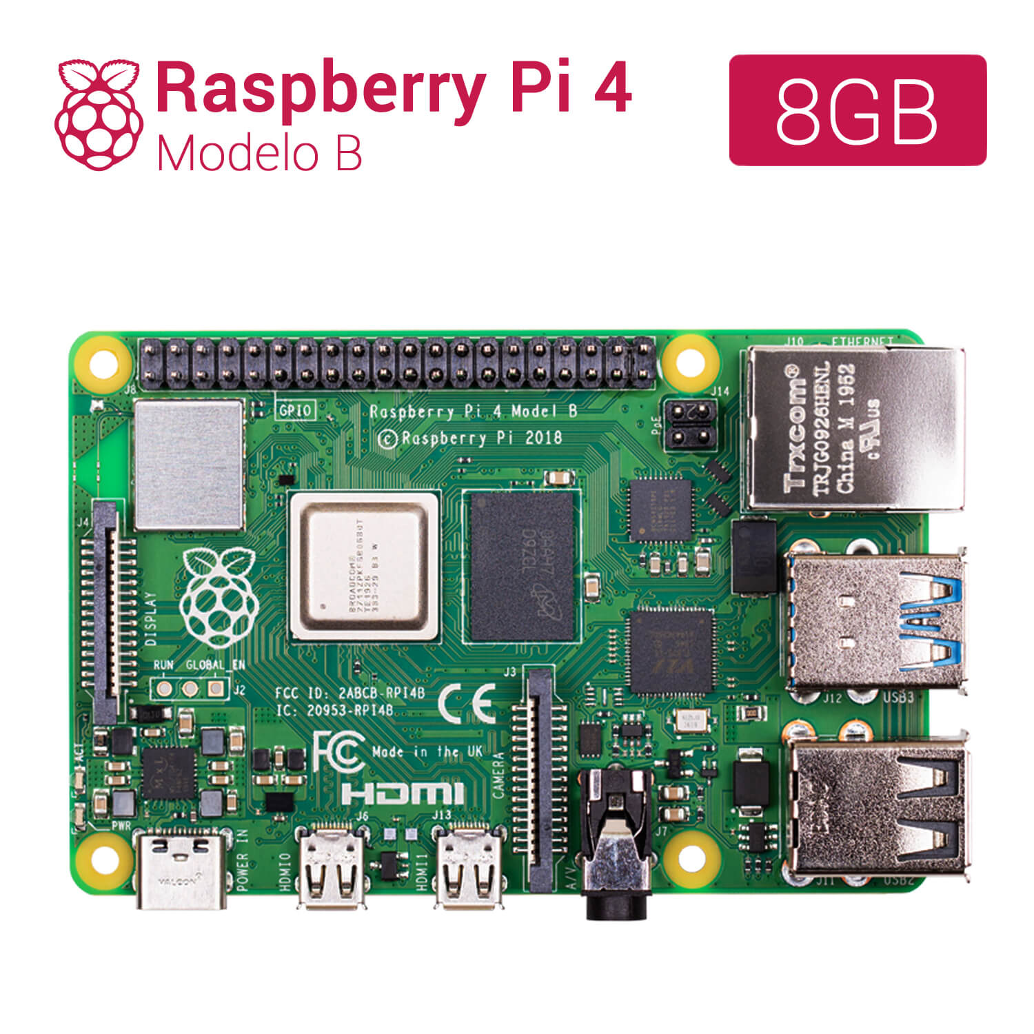 RASPBERRY PI 4 - MODELO B - 8GB (r1.4) - tiendatec.es