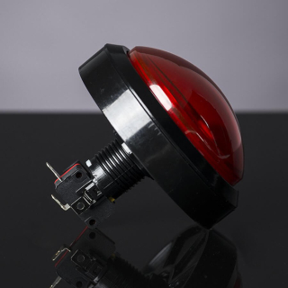 PULSADOR ROJO ENORME CON LED - 100MM