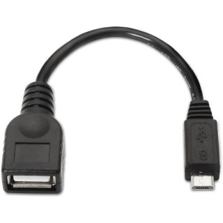 CABLE OTG MICROUSB/M USB-A/H 15CM NEGRO