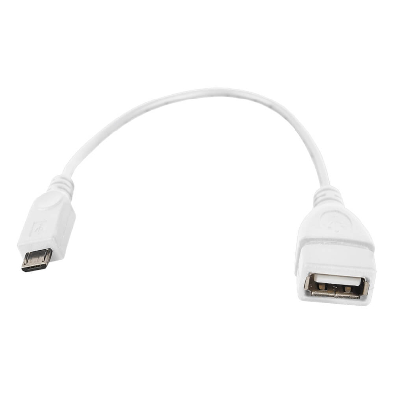 CABLE OTG MICROUSB/M USB-A/H BLANCO