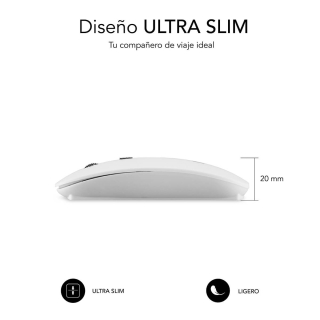 SUBBLIM RATON OPTICO BLUETOOTH FLAT BLANCO