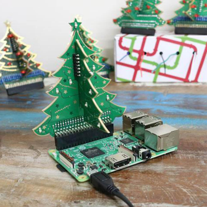 ARBOL DE NAVIDAD 3D PARA RASPBERRY PI