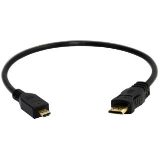 CABLE HDMI A MICRO HDMI (TIPO D) 30CM. M/M NEGRO