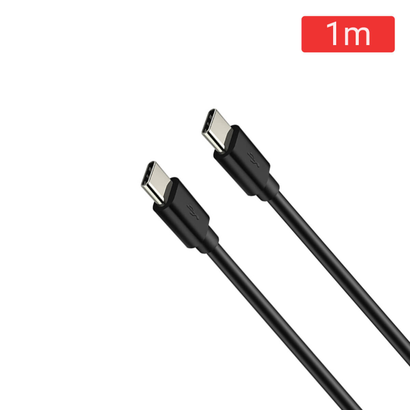 CABLE USB-C/M A USB-C/M 1M. NEGRO