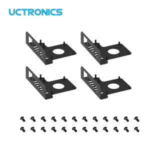 UCTRONICS Mounting Plates for Raspberry Pi 4 B Models, Compatible with 19 inch 3U Rack Mount, 4-Pack