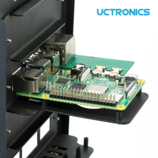 UCTRONICS Mounting Plates for Raspberry Pi 4 B Models, Compatible with 19 inch 3U Rack Mount, 4-Pack