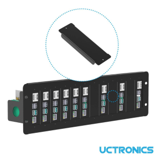 UCTRONICS Blank Covers for 3U Raspberry Pi Rack Mount, 4-Pack