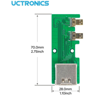 UCTRONICS Micro HDMI to HDMI Adapter Board for Raspberry Pi 4 Model B