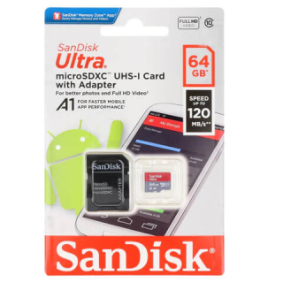 SANDISK ULTRA MICROSDXC 64GB CLASS10 U1 A1 100MB/S