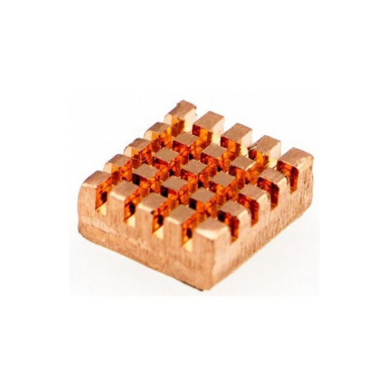 DISIPADOR CALOR DE COBRE 14x12x5mm PARA RASPBERRY PI, RAM, BITCOIN MINER