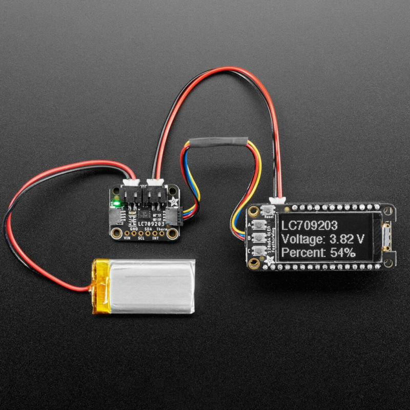 Adafruit LC709203F LiPoly / LiIon Fuel Gauge and Battery Monitor - STEMMA JST PH & QT / Qwiic