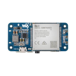 SIM7600G-H 4G HAT (B) for Raspberry Pi, LTE Cat-4 4G / 3G / 2G Support, GNSS Positioning, Global Band