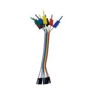 CABLE TEST DUPONT HEMBRA A PINZA CLIP 10 LINEAS 20CM