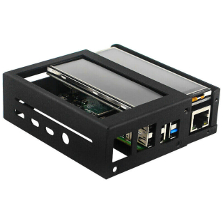 CAJA ACERO NEGRA PARA RASPBERRY PI 4 Y PANTALLA LCD 3,5"