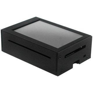 CAJA ACERO NEGRA PARA RASPBERRY PI 4 Y PANTALLA LCD 3,5"